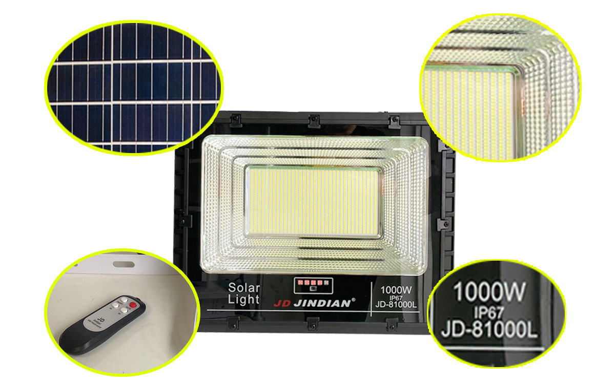Đèn pha năng lượng mặt trời giá rẻ 1000W Jindian JD-81000